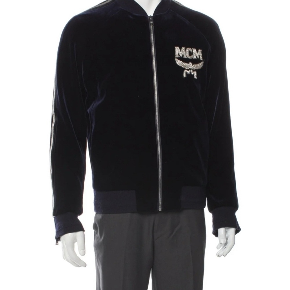 MCM  Souvenir Bomber Track Jacket ( UNISEX ) Logo Liner Size Small (EUC)